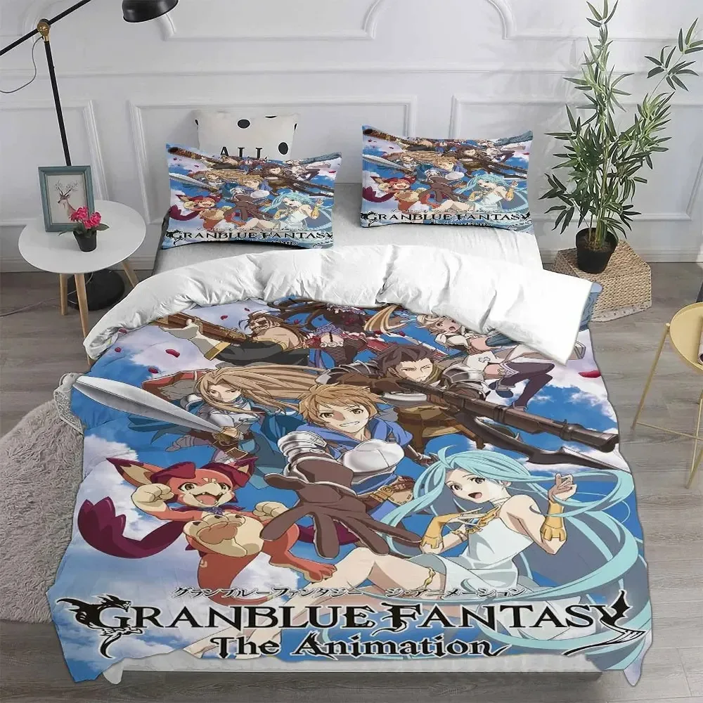 

Fashion 3D Game Granblue Fantasy Bedding Sets Comforter Quilt Bed Cover Duvet Cover Pillow Case Sets Kids Adult Size