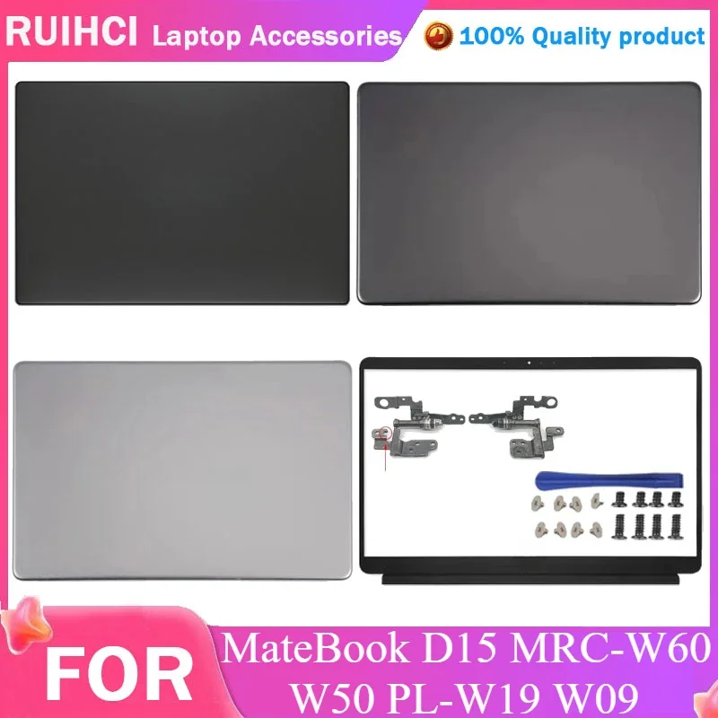 Laptop For Huawei MateBook D15 MRC-W60 W50 PL-W19 W09 screen back cover LCD top case/Bezel Front Frame/Hinges