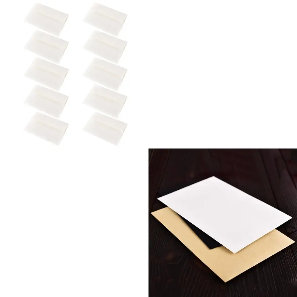  10 Pieces Kraft Envelopes Neutral Design For Postcards Wedding Invites Document