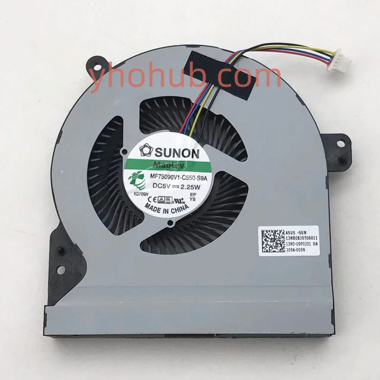 

SUNON MF75090V1-C550-S9A Cooling Fan DC 5V 2.25W 4-Wire