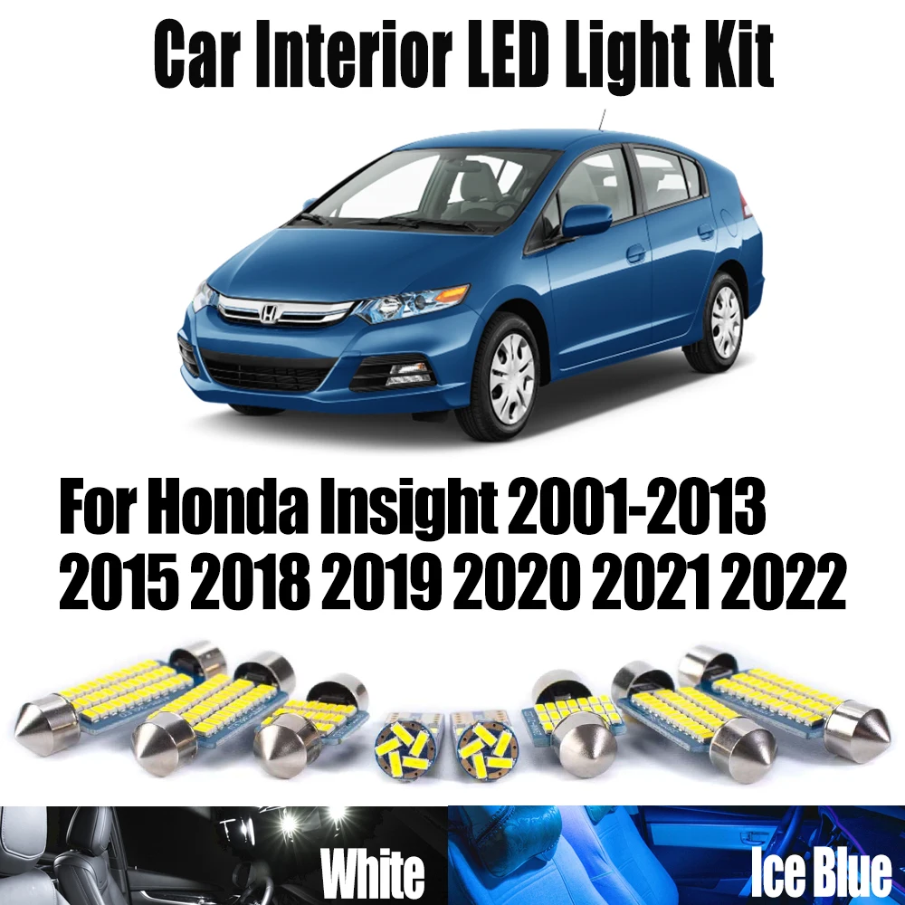 

Canbus For Honda Insight 2001- 2015 2018 2019 2020 2021 2022 Map Dome Number Plate Bulbs LED Interior Light Kit Car Accessories