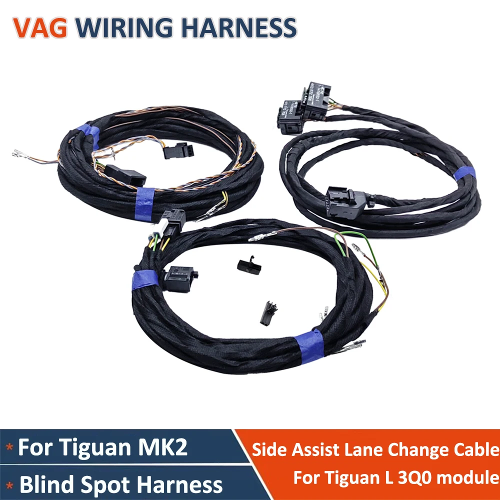 

For VW MQB Tiguan MK2 3Q0 Side Radar Harness – Lane Change Assist + Blind Spot System Wiring