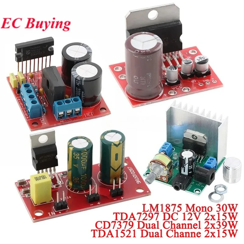 Power Amplifier Board Module LM1875 Mono 30W TDA7297 TDA1521 Dual Channel 2*15W CD7379 2*39W Power Exceed LM187 LM1876 TDA7265