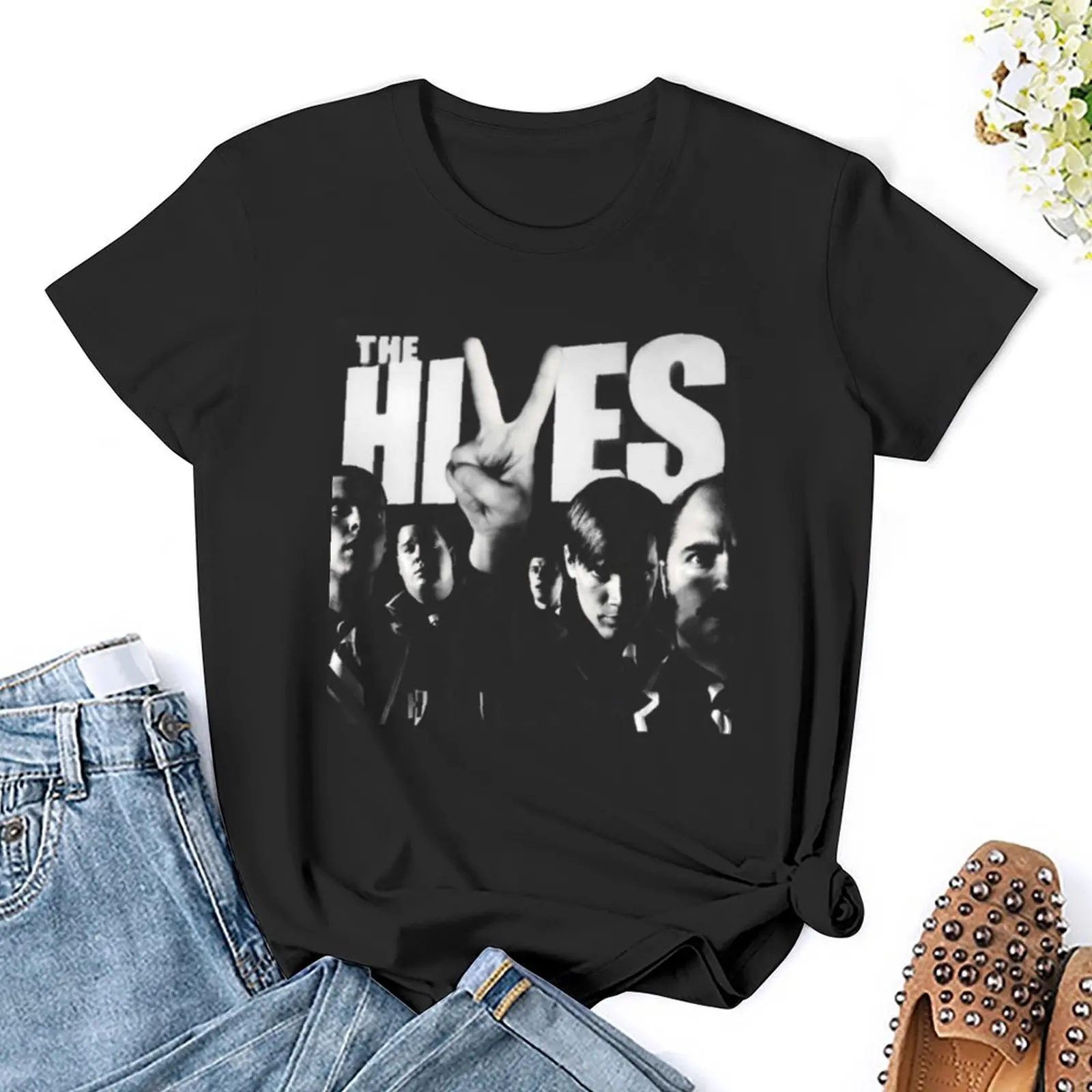 Band the Hives vintage T-Shirt funnys new edition summer blouses woman 2024