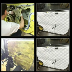 50x80cm Car Sound Insulation Cotton Soundproofing Noise Deadening Mat Self Adhesive Waterproof Flame Retardant