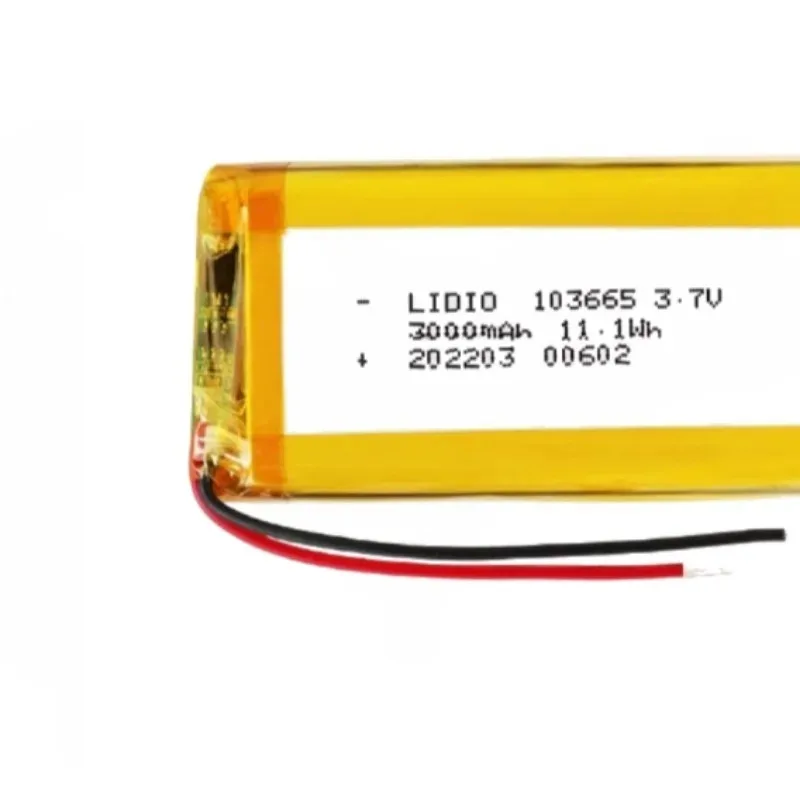3.7 فولت 3000 مللي أمبير بطارية قابلة للشحن 103665 نظام تحديد المواقع بوليمر بطارية ليثيوم للكاميرا سمّاعات بلوتوث مصباح ليد مسجل قيادة PSP