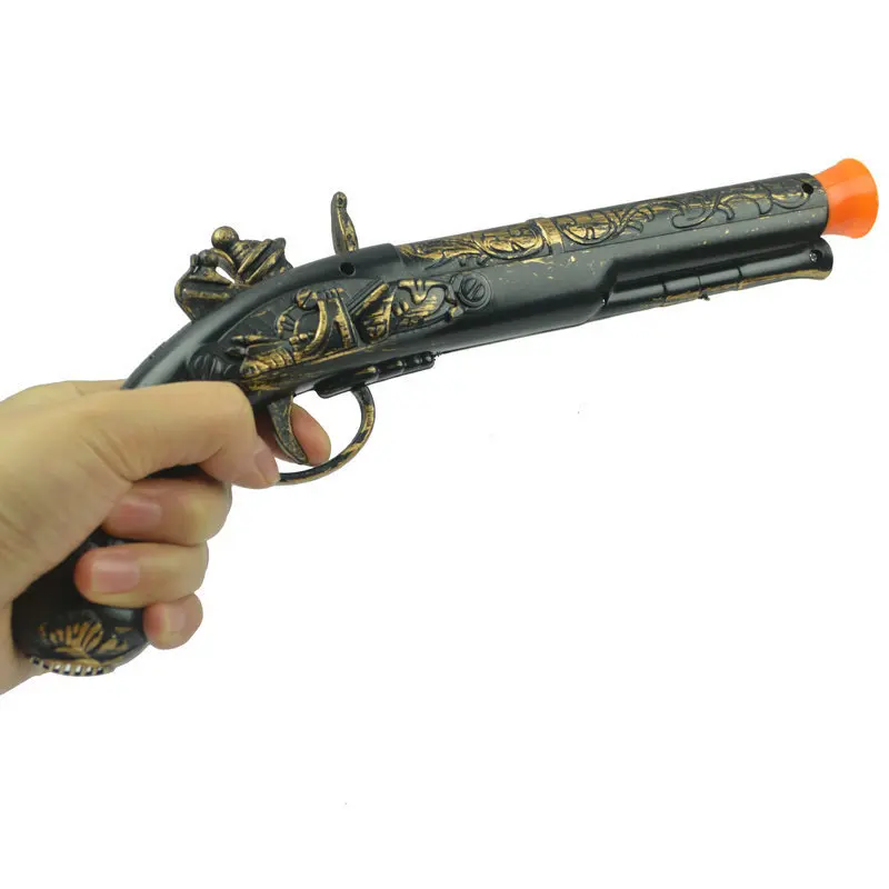 1 pz Halloween plastica pirata Prop Cosplay Prom pistola arma plastica Cos parti pirata pistola giocattoli per bambini regalo