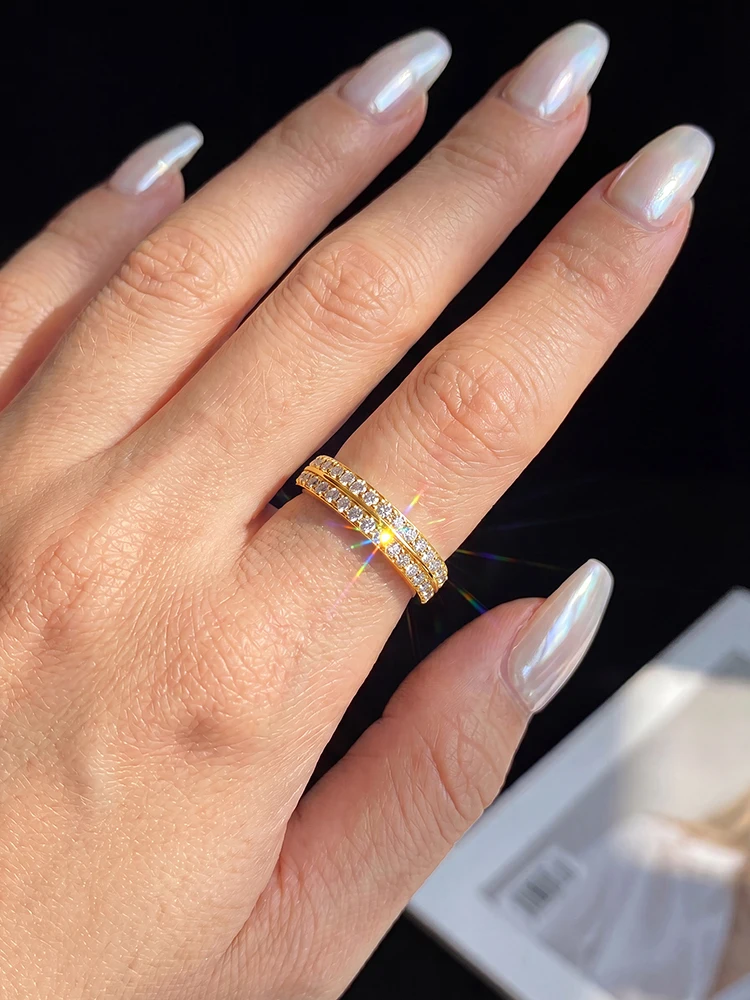 Cincin Berlian Moissanite Gand - Lab Grown Diamond Ring 14K Gold ulasan dan harga