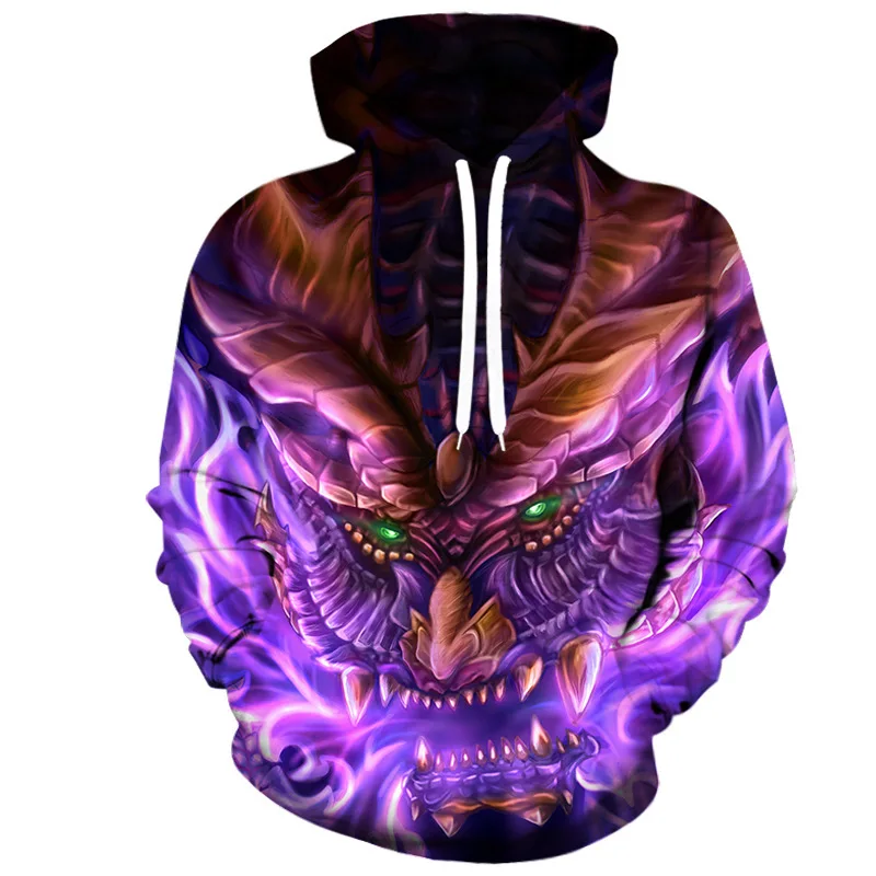 

Men's fashion Cool 3D printed Dragon T-shirt casual Harajuku short sleeve hoodie top