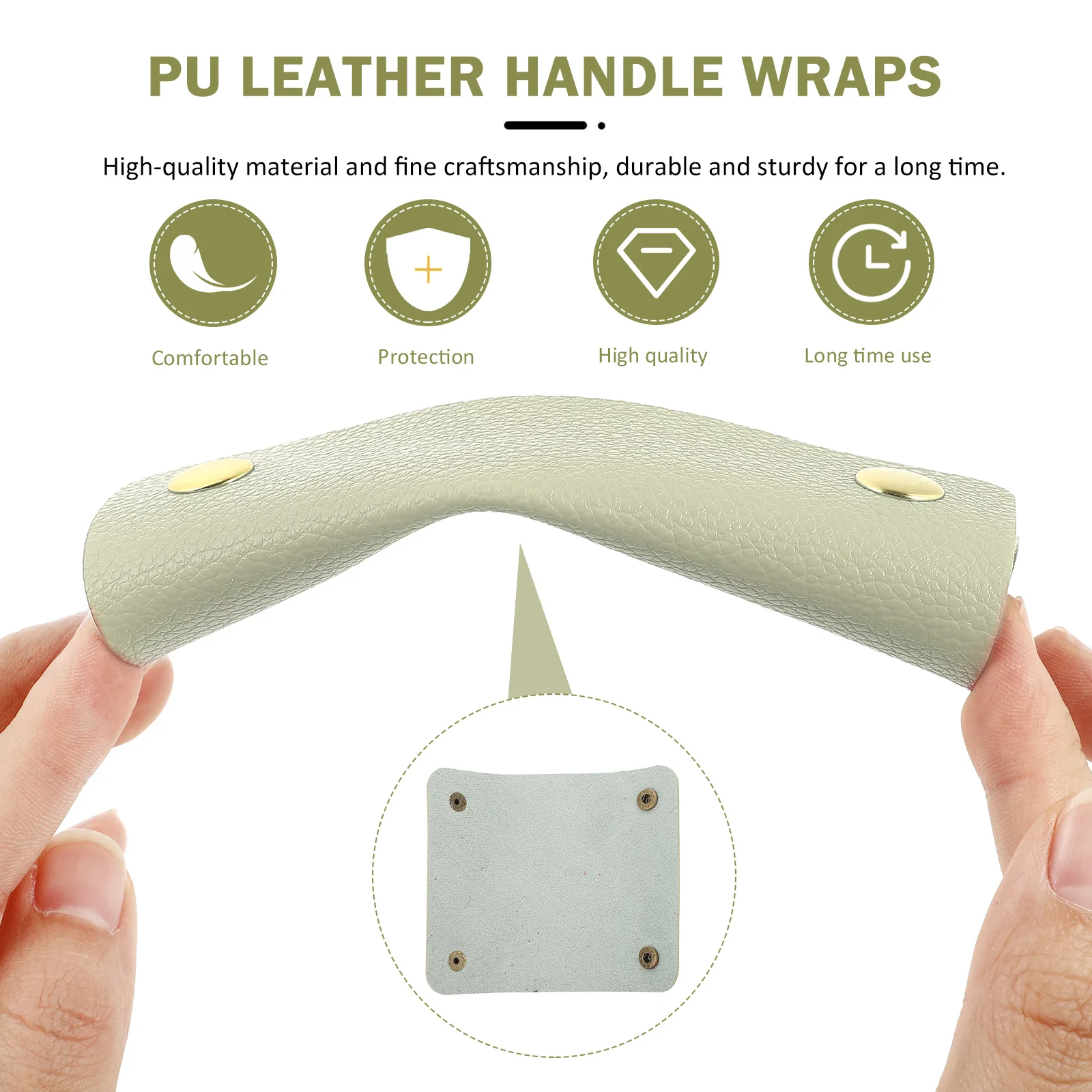 

2pcs Wrap Pu Handbag Handle Sleeves For Tote Luggage Bag Handle Cover Diy Bag Making Supplies Teaching Equipment