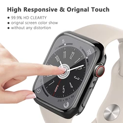 Cover For Apple Watch Case 44mm 40mm 45mm 41mm 38mm screen protector silicone bumper iwatch series 3 4 5 6 se 7 8 9 10 46mm 42mm
