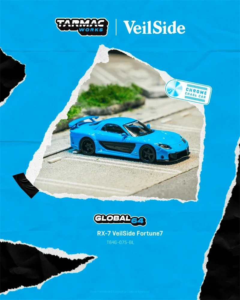 

Предпродажа Tarmac Works 1:64 RX-7 VeilSide Fortune7 Коллекция литых моделей автомобилей Миниатюра