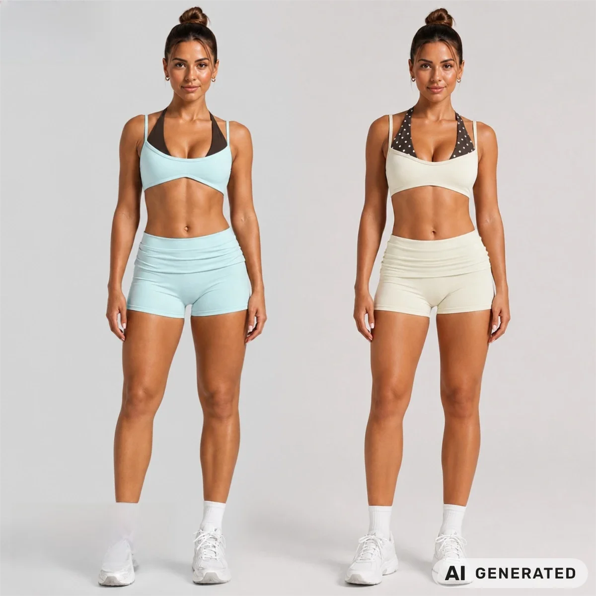 Women Halter Neck Backless Yoga Set Sports Bra Quick Dry Running Shorts Workout Outfit Gym Clothes Set