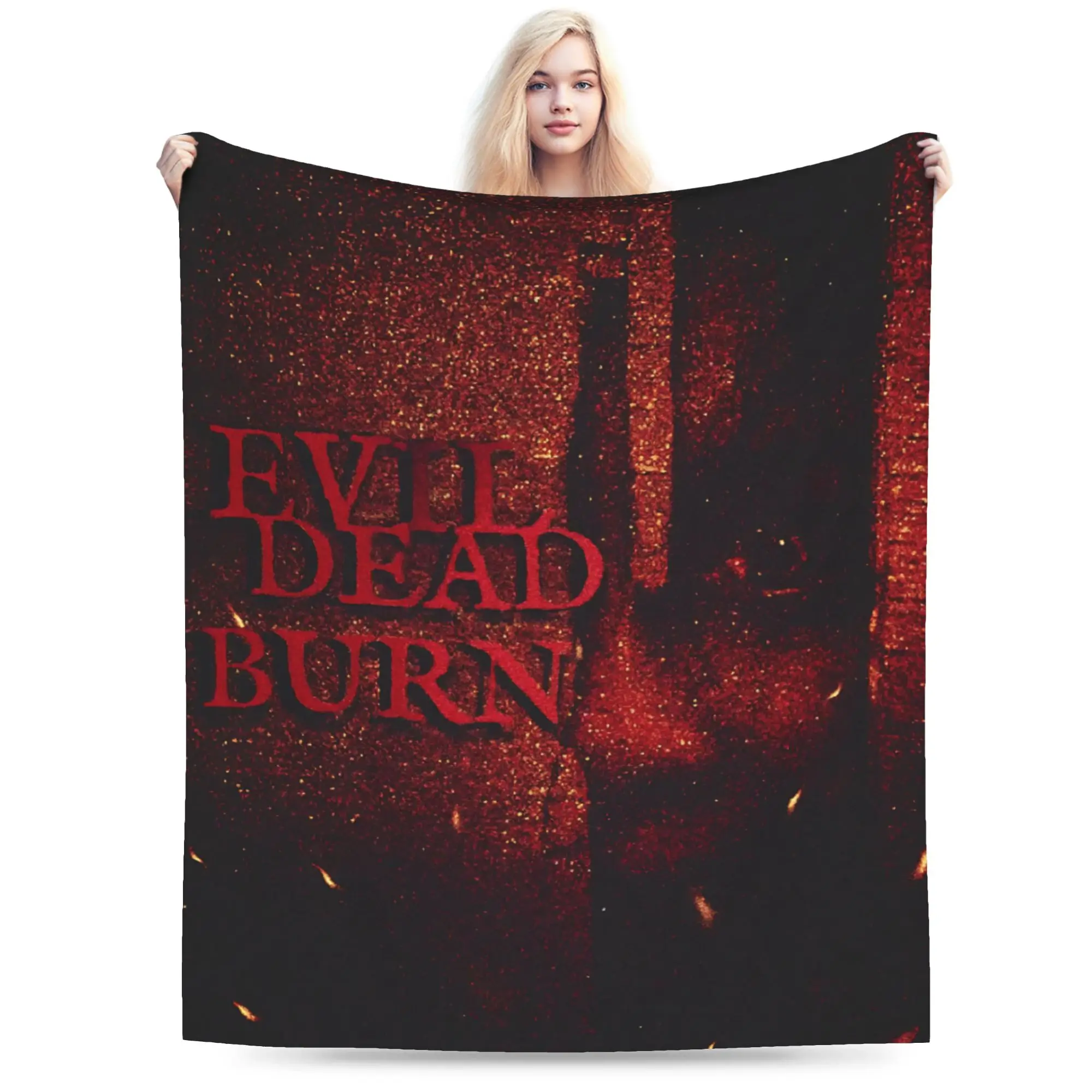 Evil Dead Burn Throw Blanket for Couch  Fuzzy Soft Plush Blanket 50x60 Inch Multi-size Bedspread for All Seasons