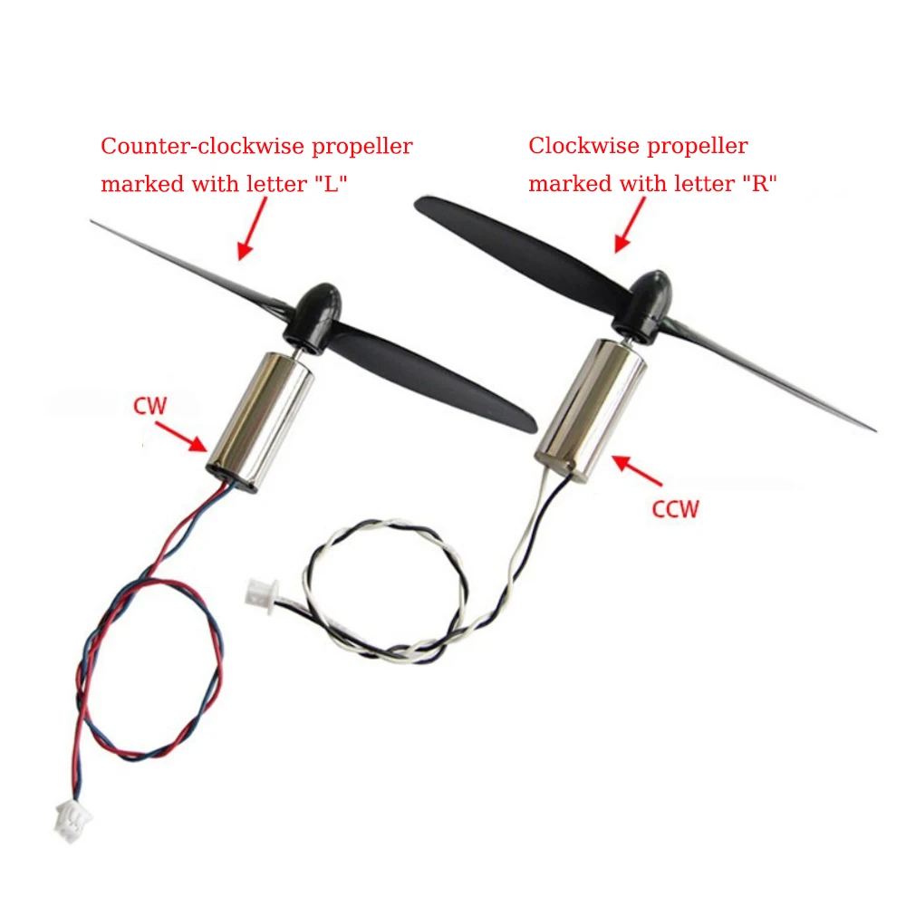 8520 Coreless Brushed Motor 60000RPM 1.2mm Shaft CW CCW 3-5V 80mA Current 1.25mm 2P Connector for RC Fixed-wing Quadcopter Drone