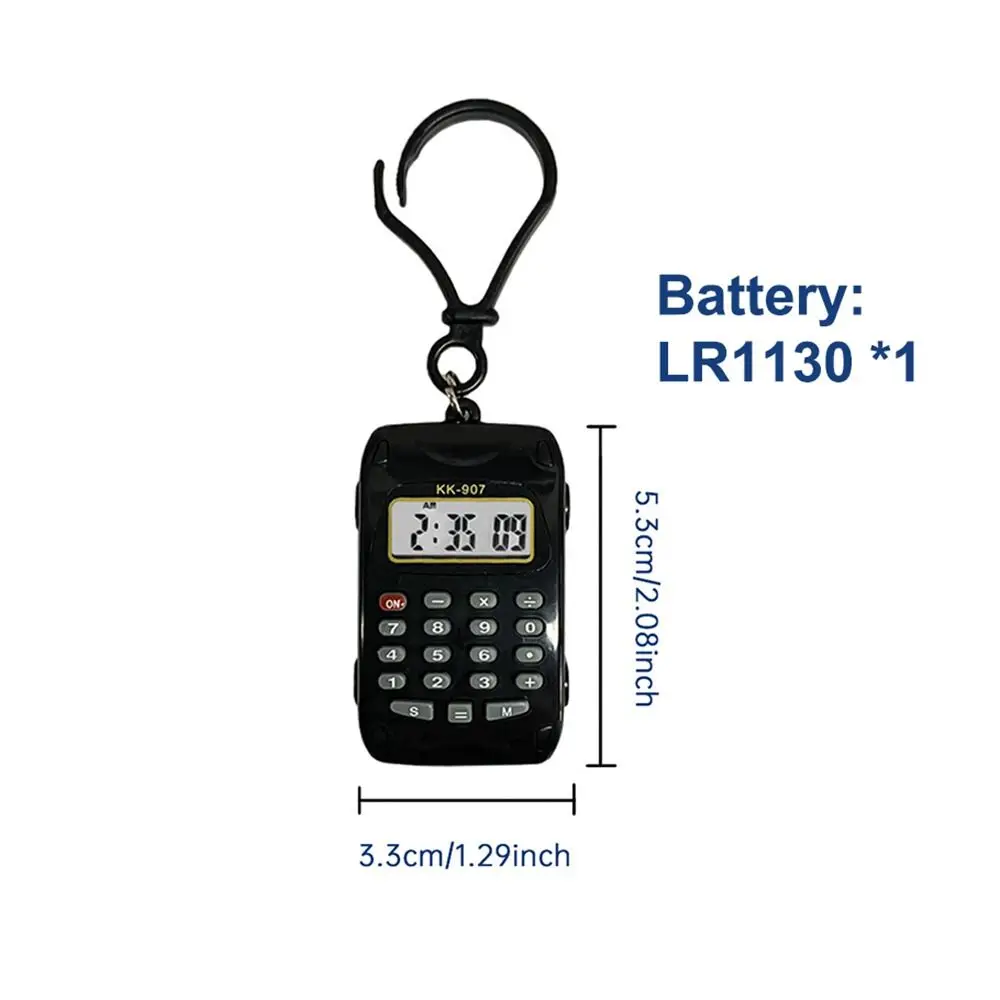 New Mini Electronic Calculator 8 Digits Display Lightweight Key Chain Multifunctional Creative Key Ring School