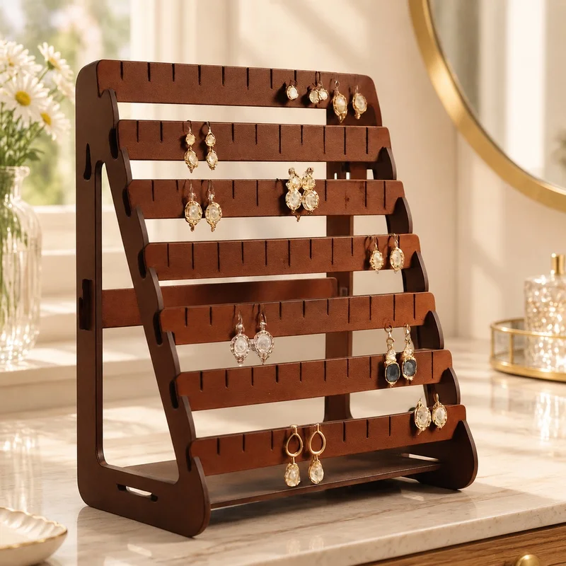 Spacious Earring Organizer Stand for Vanity and Dresser with Ample Storage Capacity