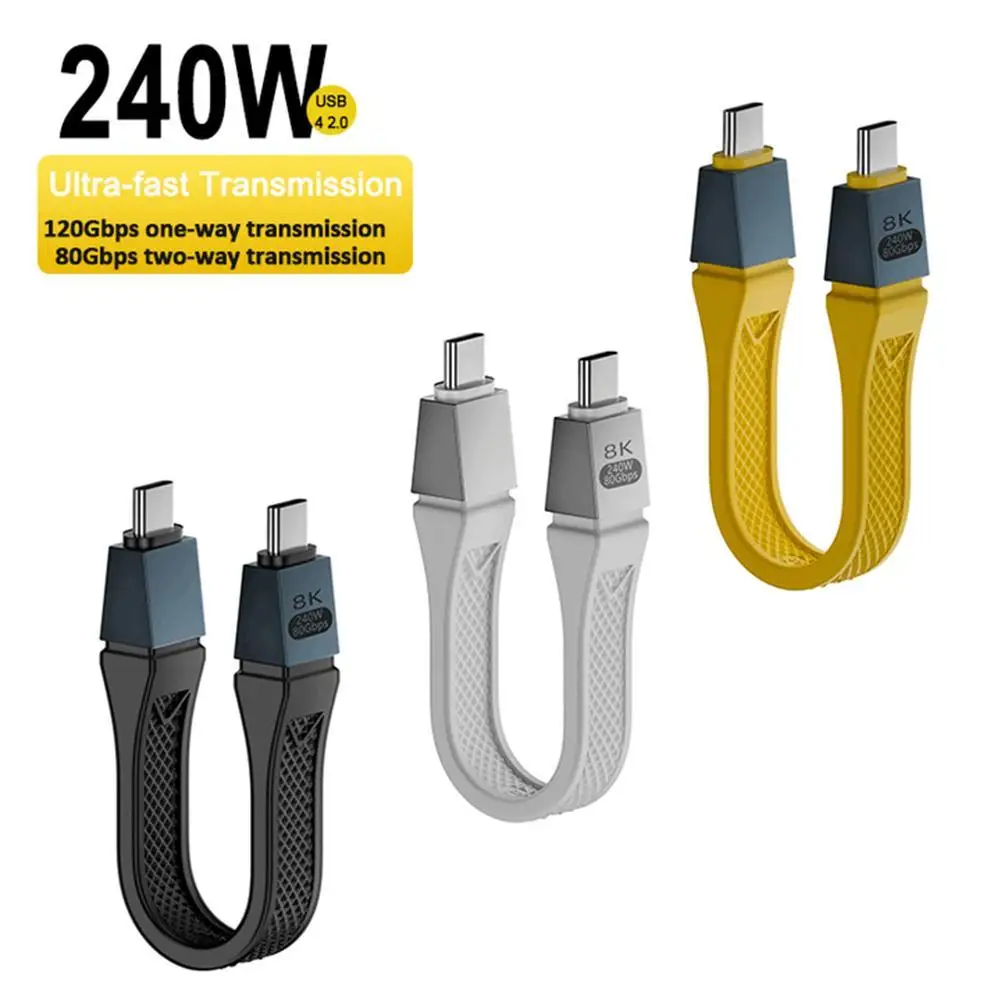 �y�Z�[�����zThunderbolt 5 C to C FPC �P�[�u�� 240W �����[�d 80Gbps �o�����f�[�^�]���A8K@60Hz ���j�o�[�T���P�[�u�� MacBook IPad �p