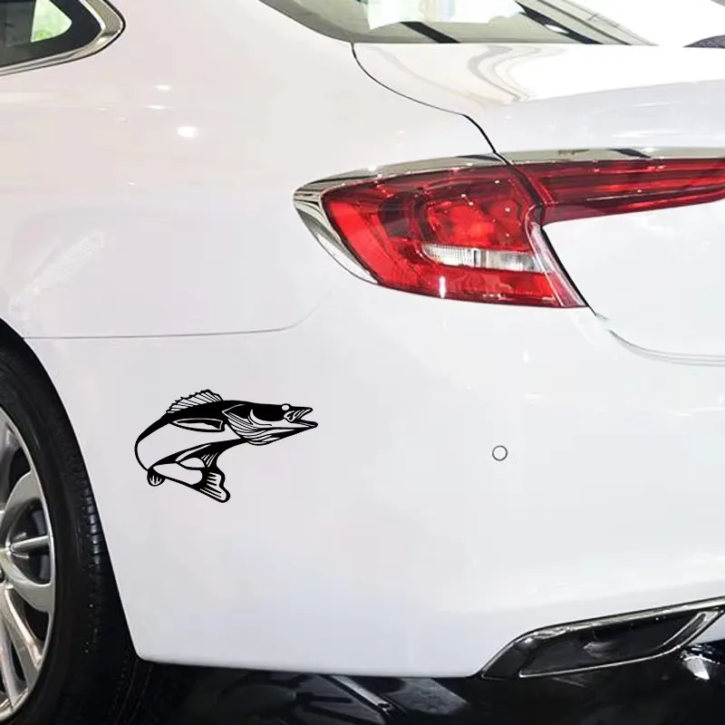 Sea bass design, car window bumper, motorcycle helmet decoration, vinyl car stickers