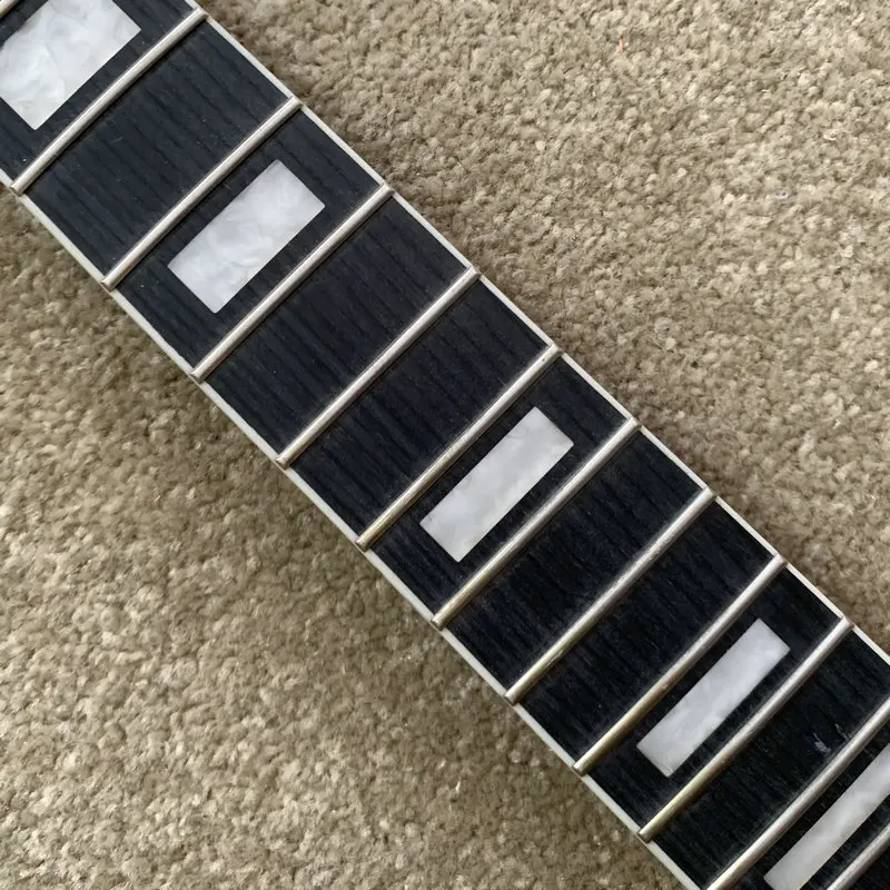 EN024 Custom Order Unfinished Electric Guitar Neck Tremolo Model 21 Frets Fingerboard Cracks No Paints for DIY Replace