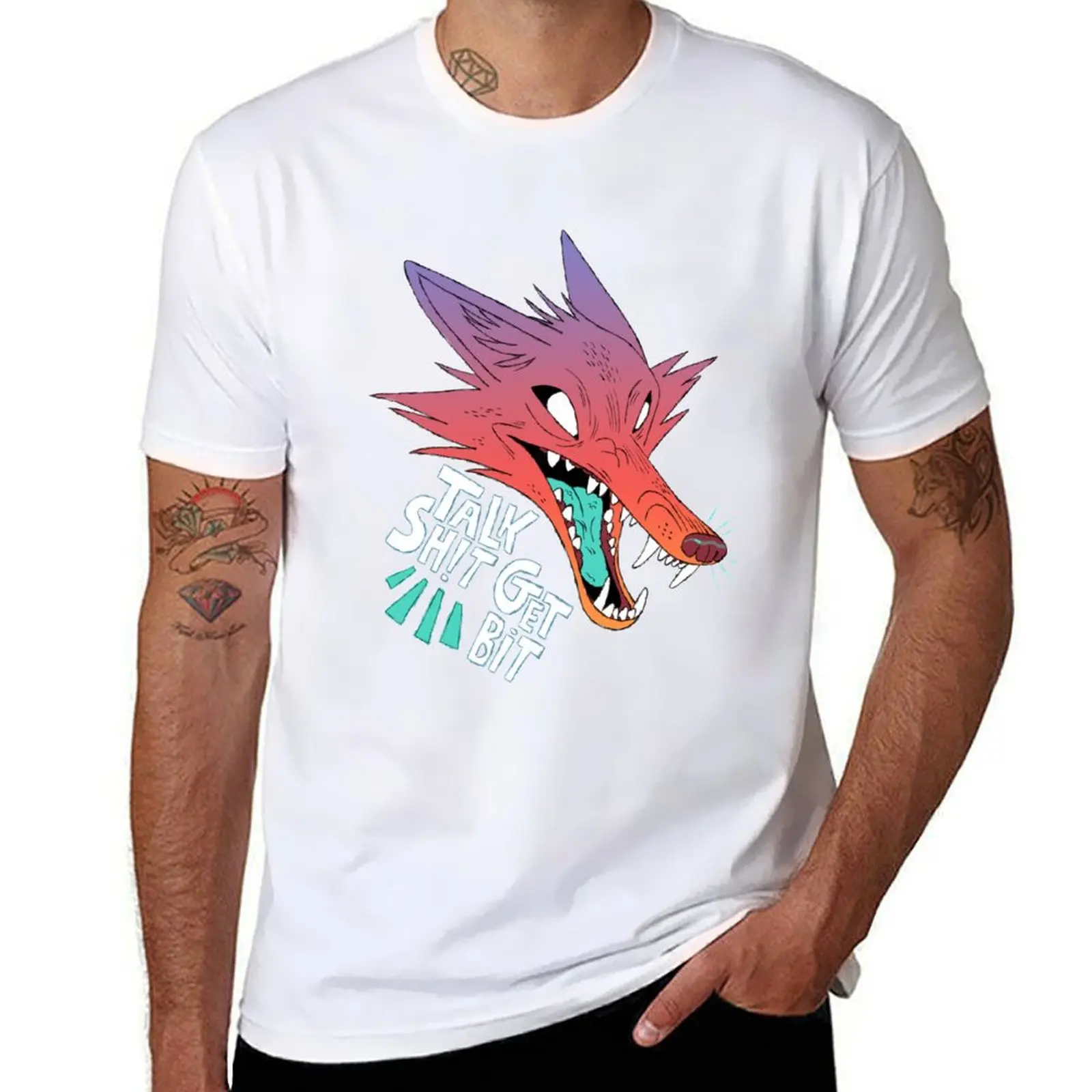 

Talk sh!t, get bit T-Shirt man t shirts for men casual man t shirts graphic T-Shirt
