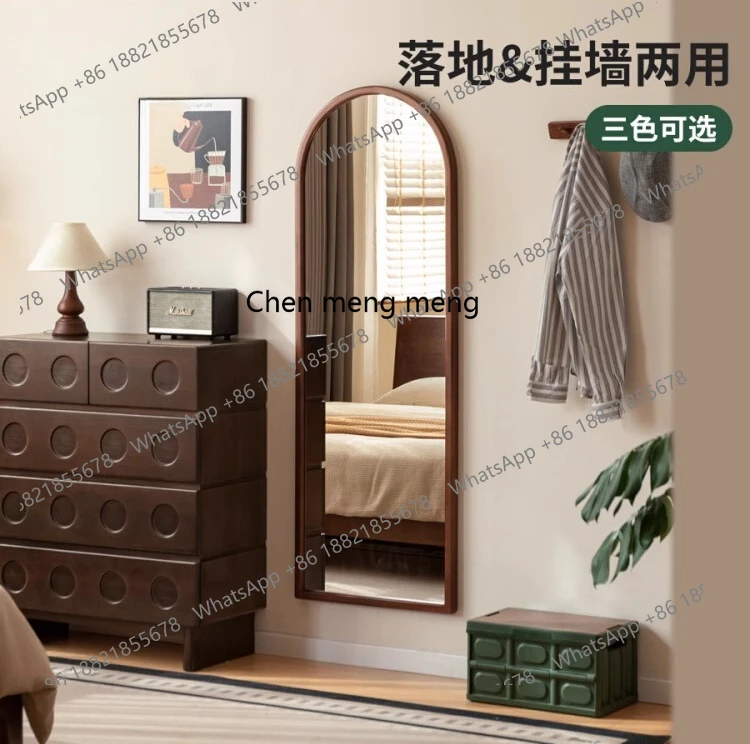 

Solid wood fitting, full-body mirror, bedroom wall-mounted floor-to-ceiling dual-purpose full-length mirror