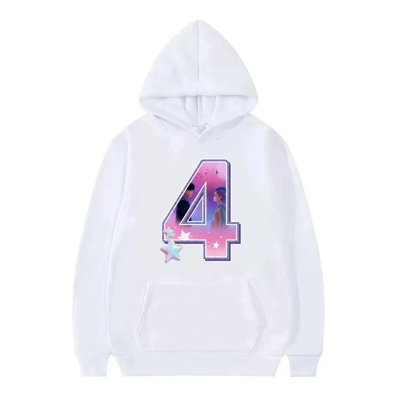 KPop شيطان الصيادين طباعة نمط امرأة رياضي الأبيض الشتاء ملابس علوية فضفاضة البلوفرات السيدات رخيصة Y2k هوديس الرجال بلوزات