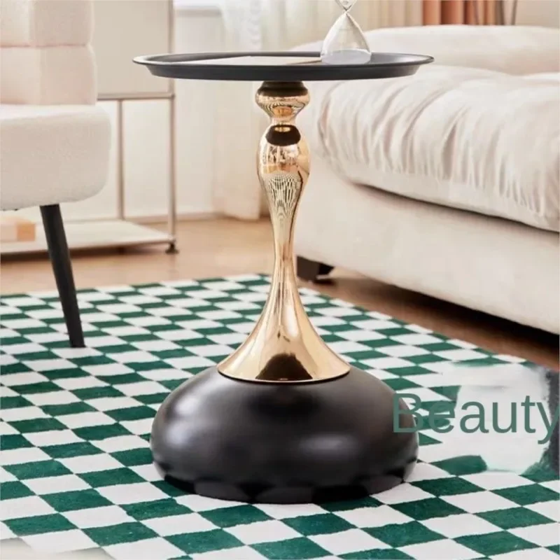 Italian Style Small Waist Light Luxury High Foot Household Living Room High-end Small Coffee  Side Table Creative Table