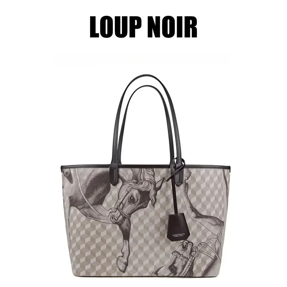 LOUP NOIR New Tote Bag for Women High Quality Famous Brands Row Bag Casual Totes Large Capacity Noir Bag Shoulder Women Bags