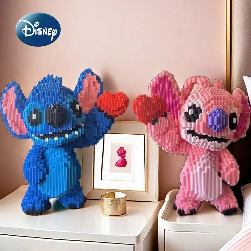 

Disney Stitch's New Children's Building Block Toy Puzzle Splicing Building Block Toy 3D Fashionable Cartoon Ornament Toy Gift