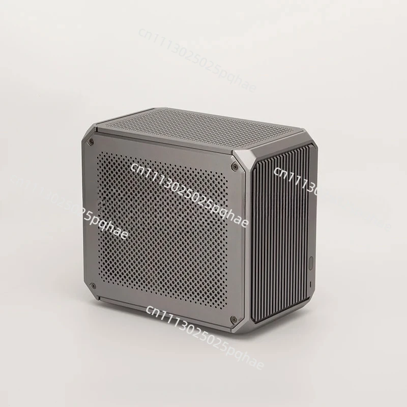 DIY ITX Computer Case, Compact Aluminum Alloy Gaming Cabinet, Vertical GPU Mount for Home Office