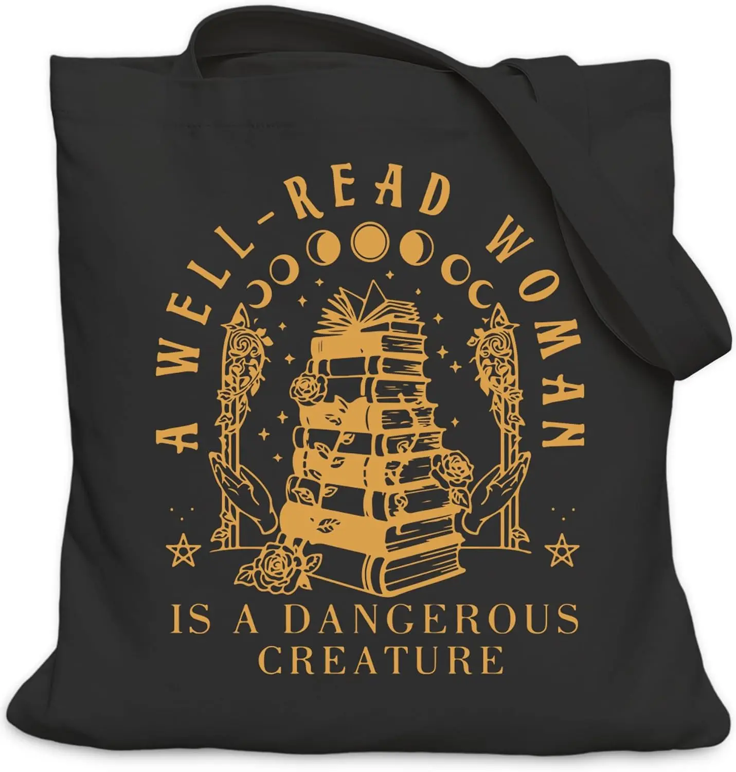 Canvas Tote Bag Large Capacity Eco Friendly Canvas Grocery Tote Bag Book Lovers Gifts Tote Bag for Bookish Readers, Aesthetic