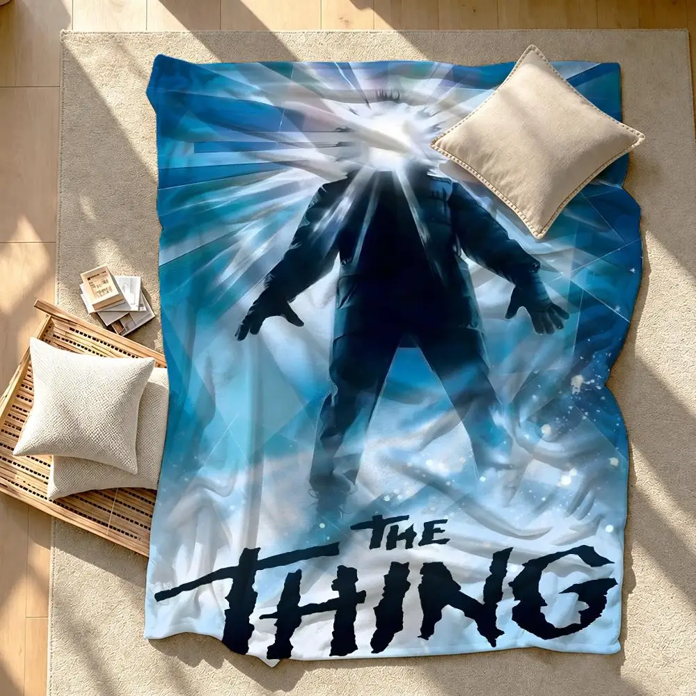 Movie The Thing Throw Short Plush Throw Blanket Soft Skin-Friendly Multi-Scene Home Office