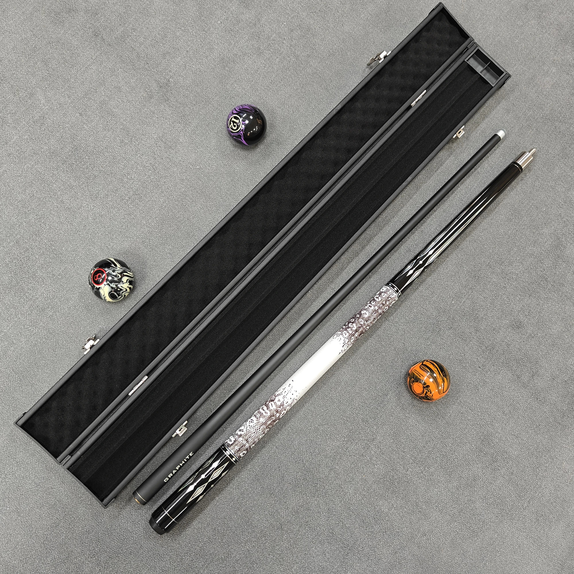 Upgrade Carbon Fiber Pool Cue Stick Leather Wrap Professional Carbon Technology,High Quality Carbon Pool Cue Stick, 13mm Tip