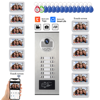 Tuya 2/3/4/5/6/8/10/12 Apartments Home Video Intercom with RIFD Access Contro Camera Video Door Phone 7 Inch Wifi Monitor