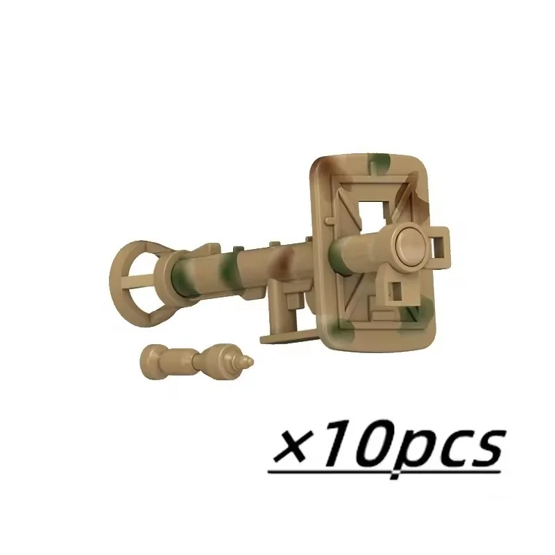 WWII Militärwaffen MOC Bausteine Figuren Soldatenzubehör US Sowjetische Gewehr Mini-Pistole Rakete MG42 RPG Kugel Spielzeug Geschenk – Detail 33