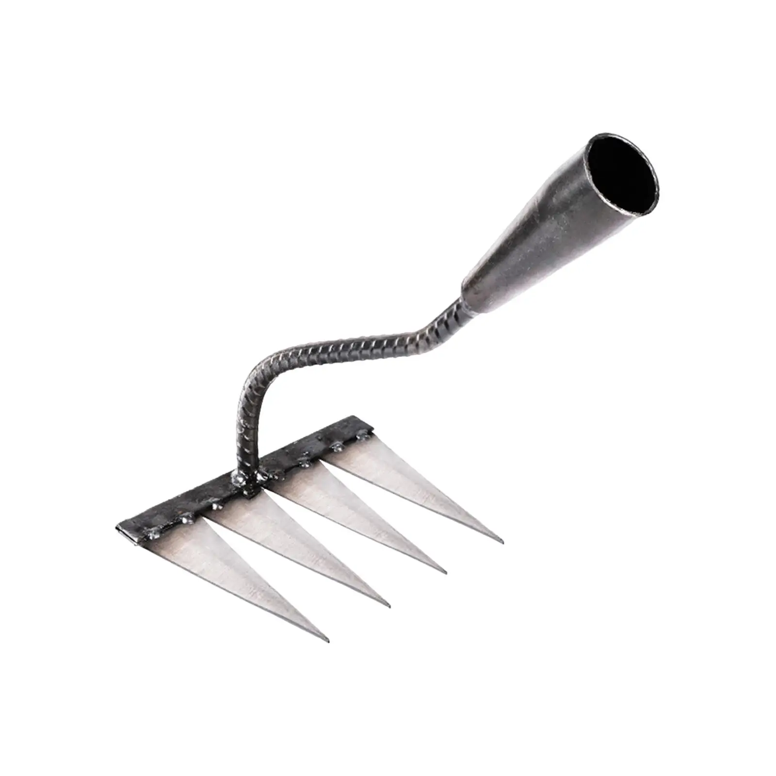 Garden Rake Durable Cultivating Planting Rake Sharp Tines Rake Weeding Removal Rake for Cultivating Loosening Yard Lawn Planting