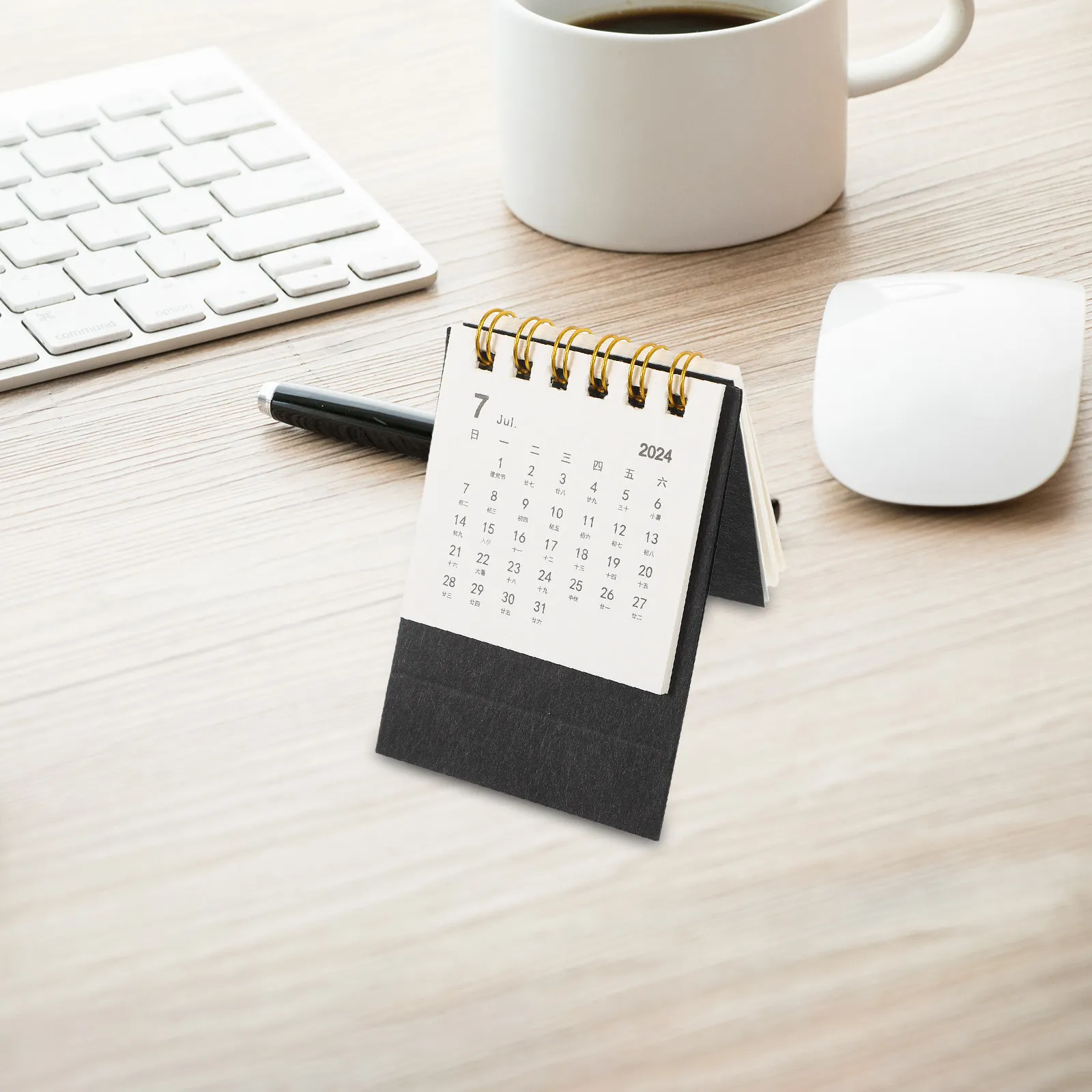

Mini Desk Calendar Delicate Standing Month Calendar for Office Home Study Portable Household Supply Office Accessory