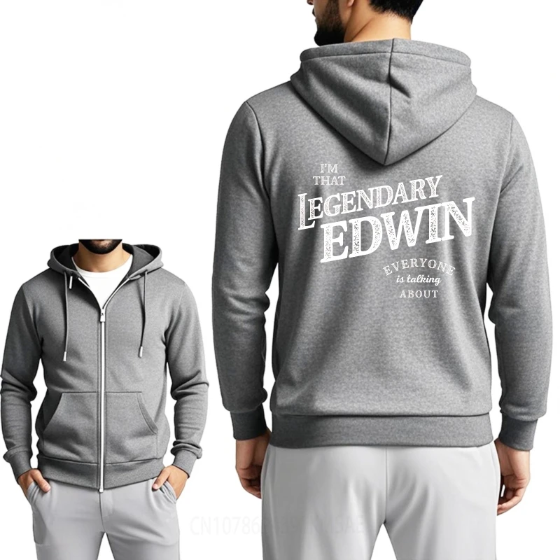 سترة بقلنسوة ربيعية للمراهقين قابلة للتنفس أنا تلك الأسطورية إدوين الجميع يتحدث عن سويت شيرت كاجوال بسحاب للأولاد #2