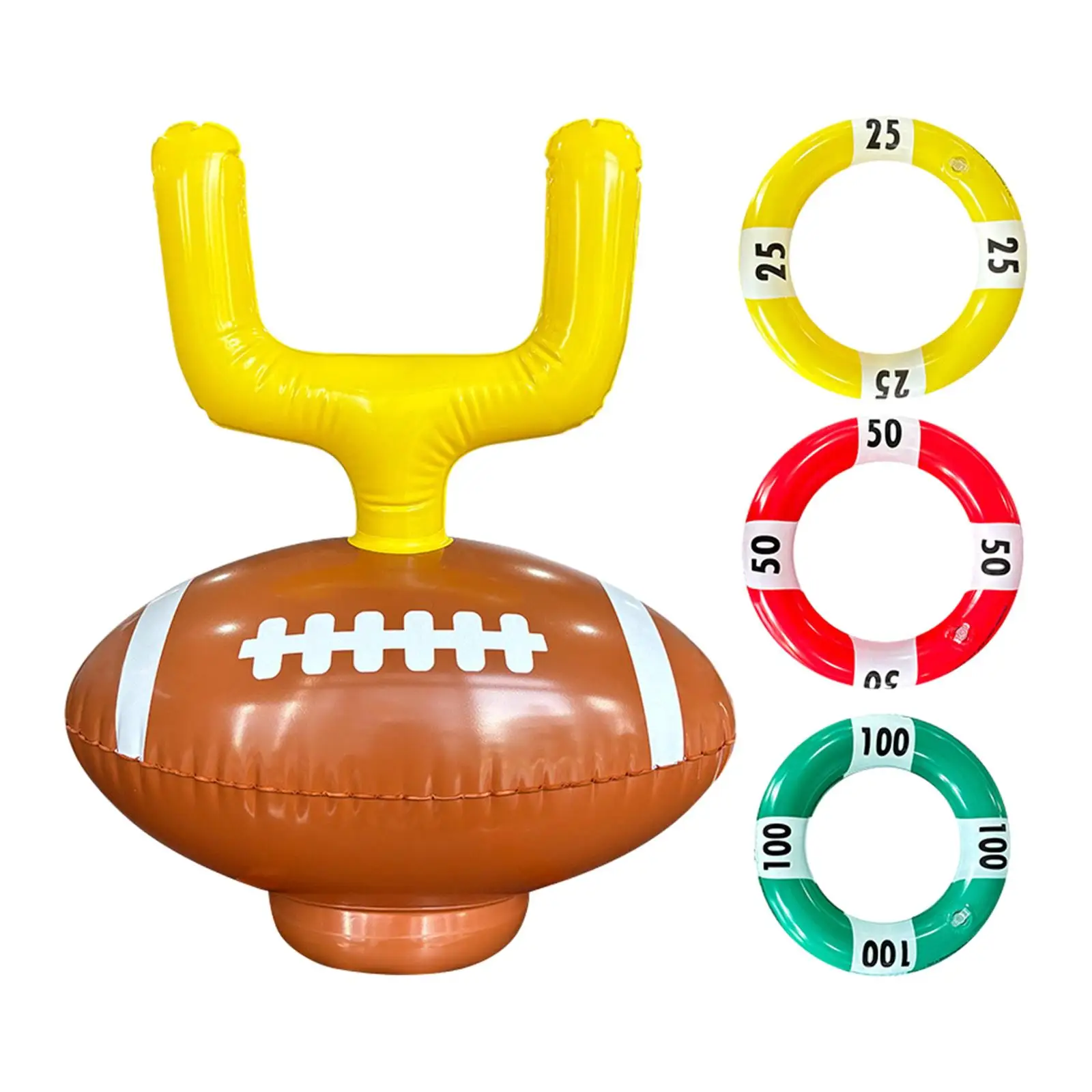 Football Ring Toss Hat Toy Easy to Set up Team Cooperation Ring Toss Party Game for Activity Birthday Outdoor Carnival Xmas