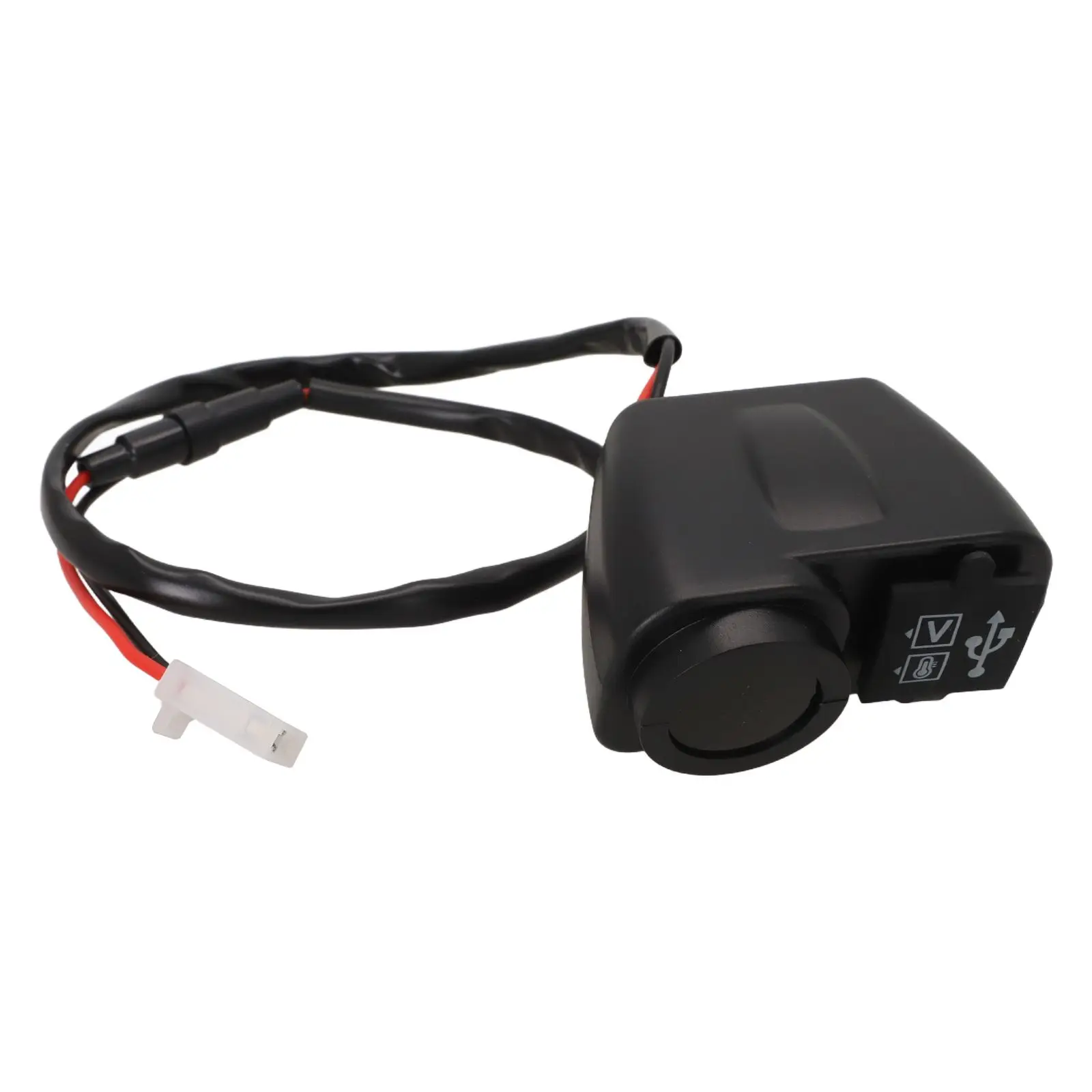 Replacement Charger Part With Digital Voltmeter 15W Accessories Dual USB LED Display Motorcycle Red Thermometer