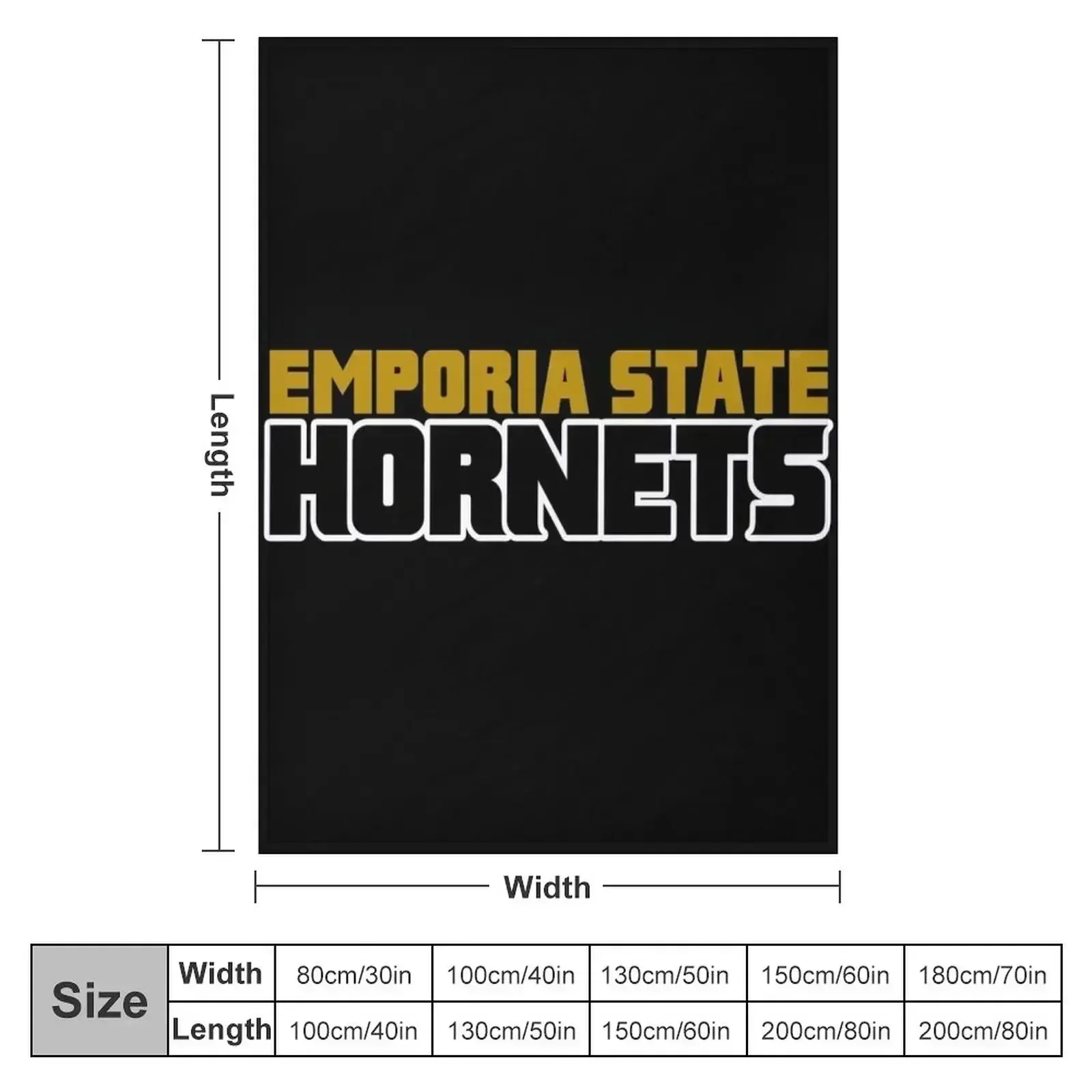 Emporia State Hornets Throw Blanket Bed Fashionable For Baby anime Bed linens Blankets