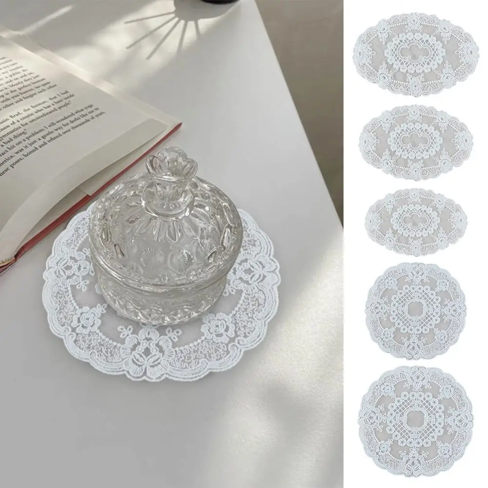 Napkin Lace Embroidered Coaster Kitchen Accessories Party Wedding Home Decorations Table Cover French Style Anti-scald