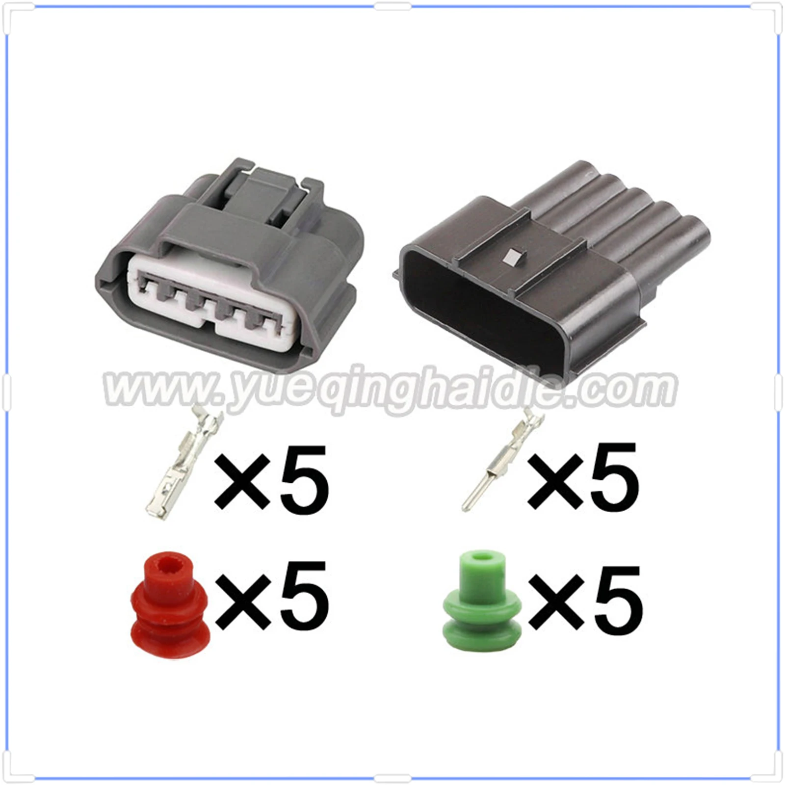 5-Pin Connector Waterproof 2mm Male Female Connector Automotive Wiring Harness Cable Socket for Nissan Mazda 6189-0848
