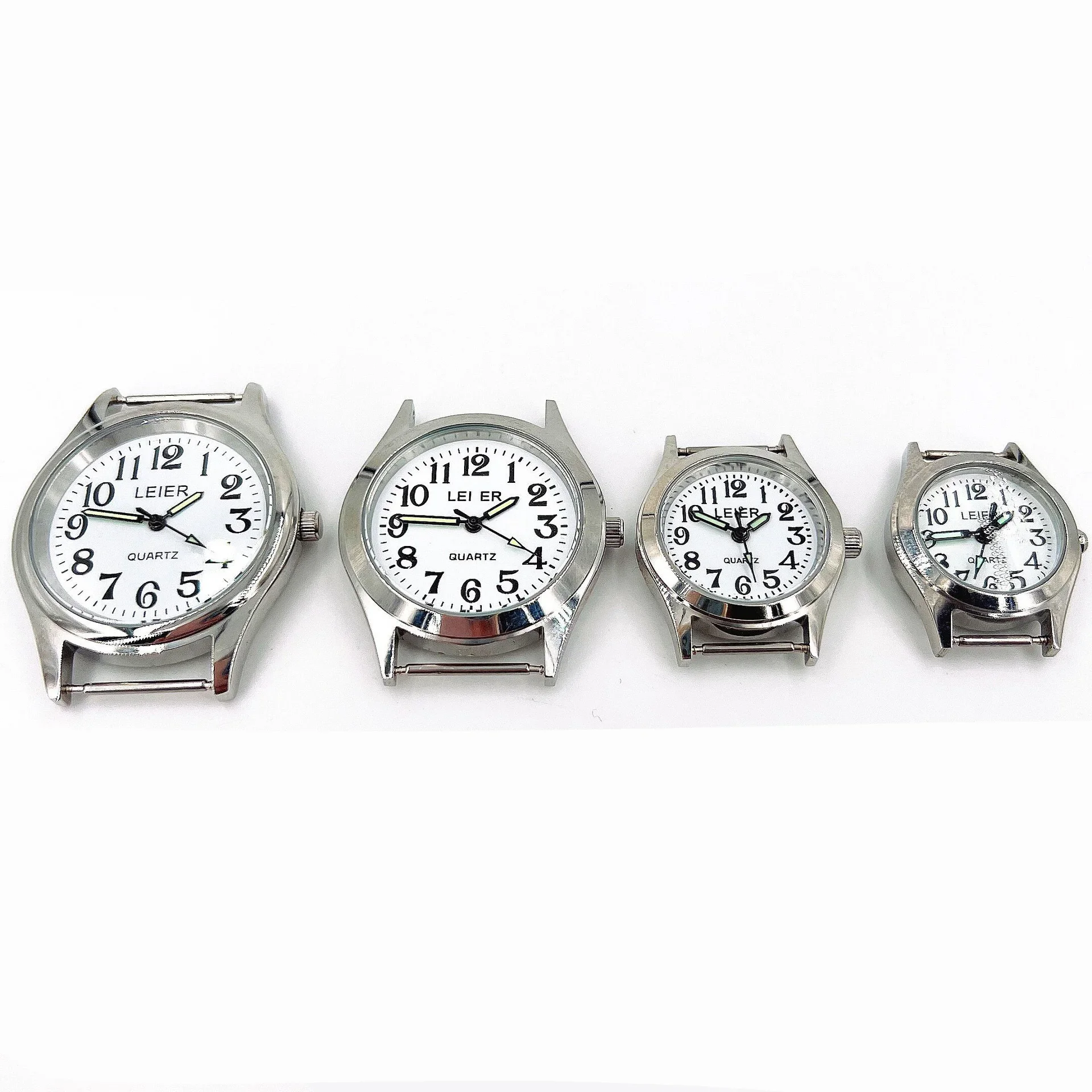 Watch Accessories All Steel Leer 2035 Movement Head Table Brass Case Digital Quartz Watch Pitch 12/14/18mm