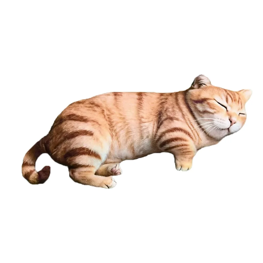 Material Animal Body Pillow 40cm Size PP Cotton Filled Poultry Throw Pillows Cat Pattern Soft Texture Animal Cushion For Women
