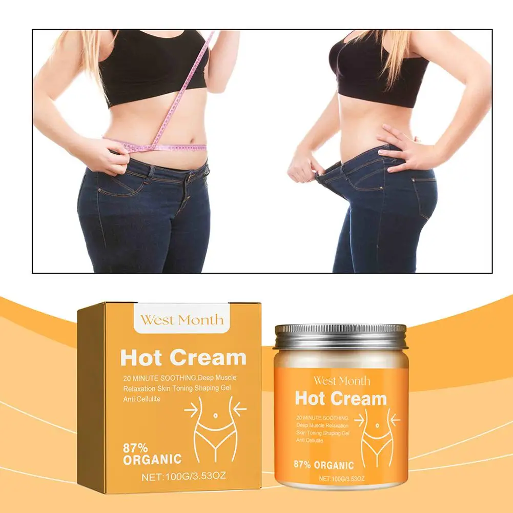 100g Weight Lose Shaping Waist Abdomen Hot Cream Slimming Cellulite Firming For Body Tummy Fat Burning Ginger Slim Massage Gel