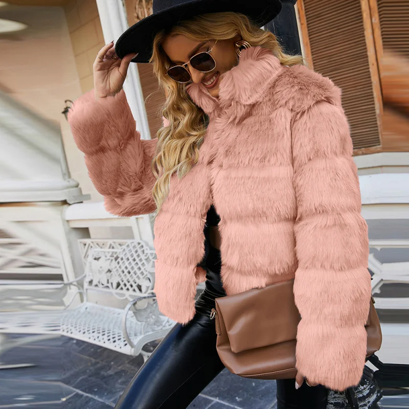 

2025European and American Fall Winter Fashion Coat Women's Short Overcoat