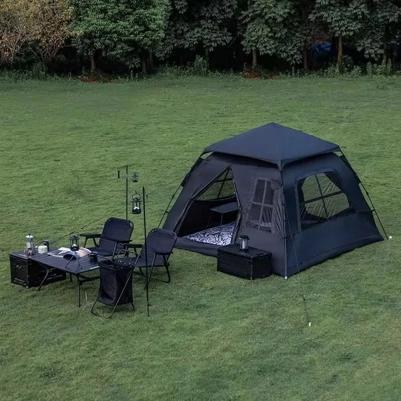 Camping Equipment Tent Outdoor Automatic Portable Quick-Open Room-Style Vinyl Sunscreen Camping Thickened Rain