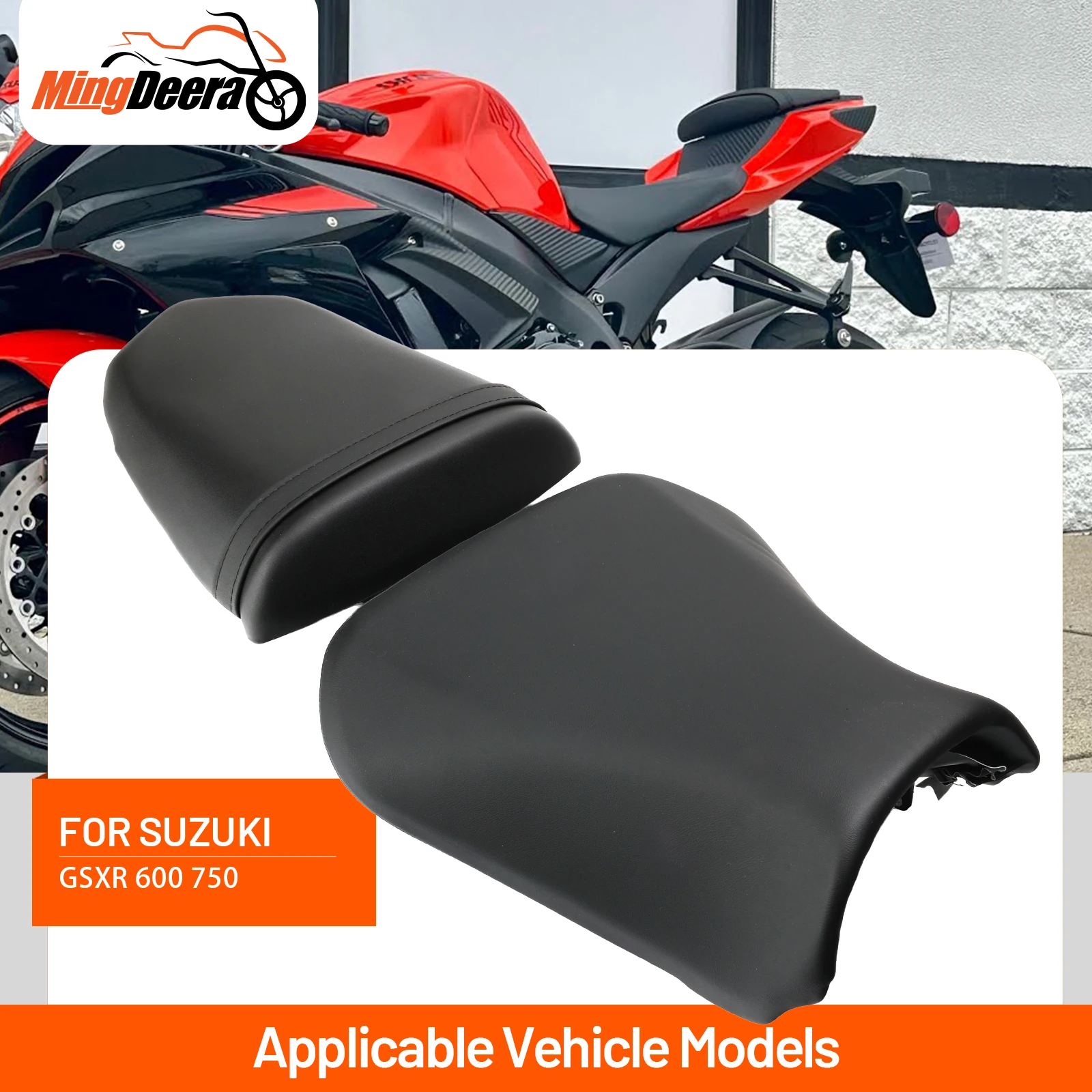 

Driver Rider or Passenger Seat Fit For SUZUKI GSXR600 GSXR750 2004-2005 Motorcycle Black Front Driver Seat Pillion Cushion